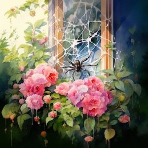 spiders in the garden