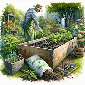 raised bed garden soil refreshing