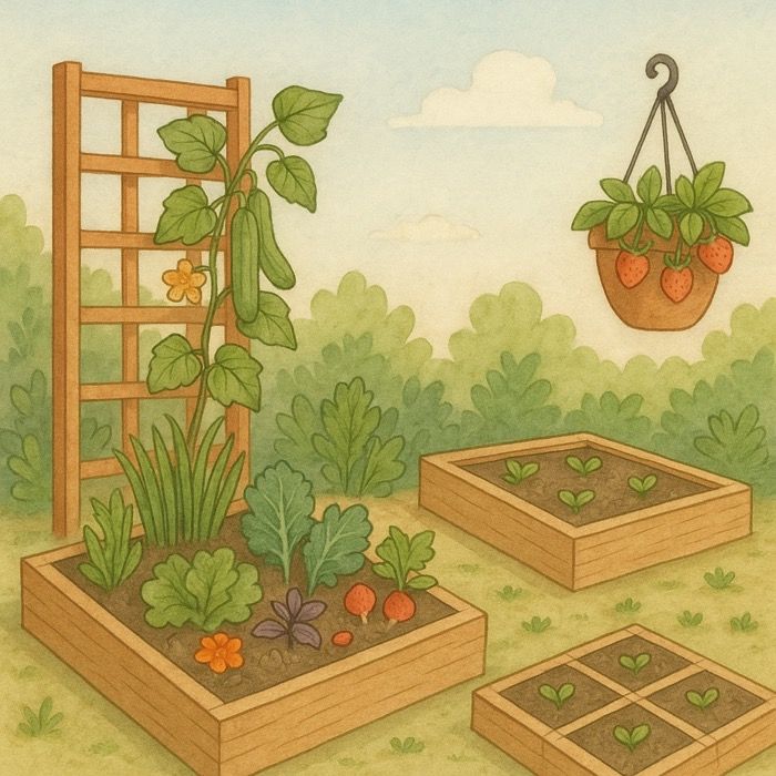 vertical gardening and other space saving garden tips