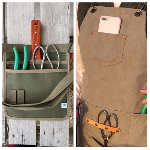 Garden tool carriers, belts and aprons