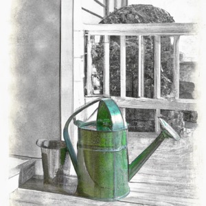 english metal watering cans