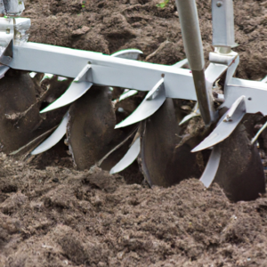 tilling a garden