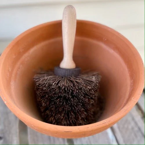cleaning garden brushes